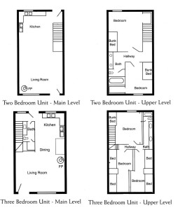 floor plan 2 bed main level